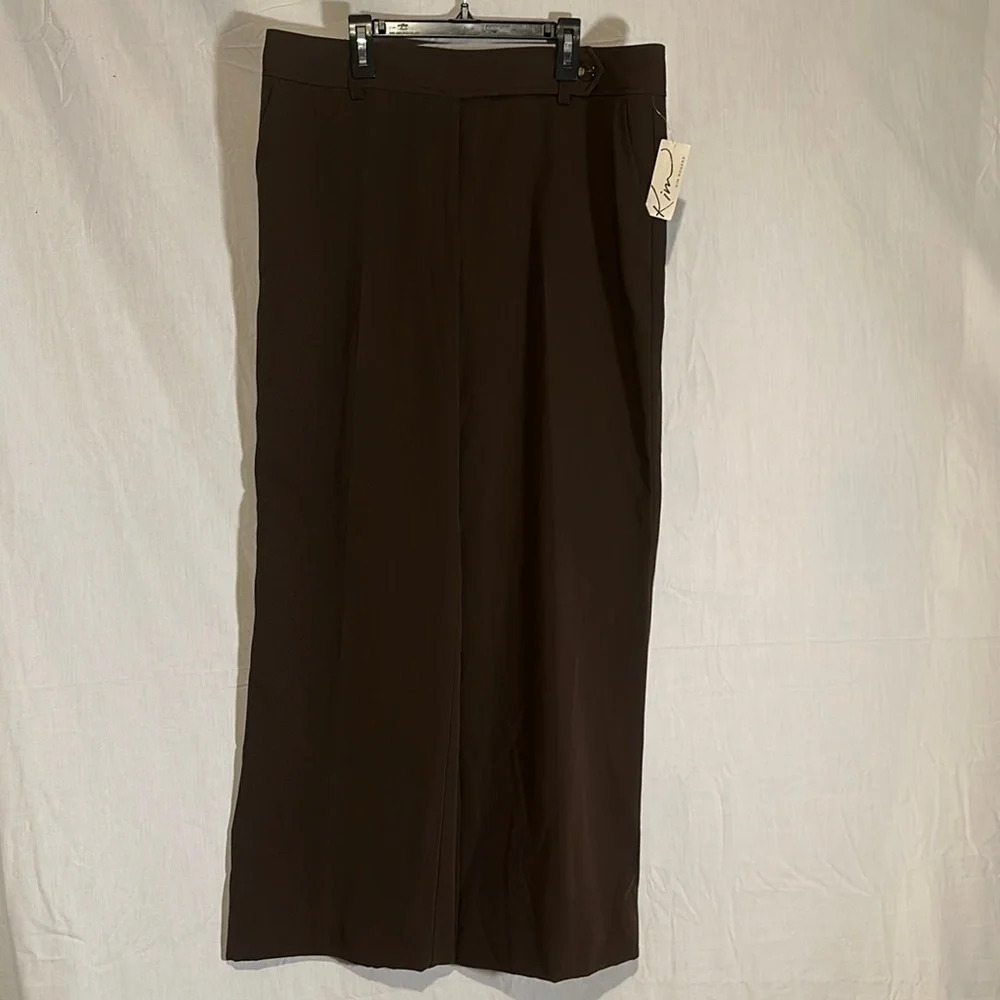 NWT brown Kim Rogers career dress pants size 12